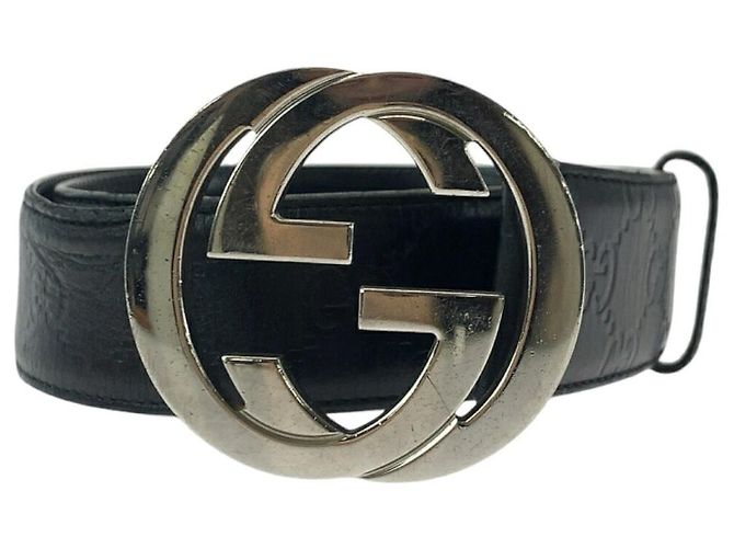 Cintura in pelle GucciSima Interlocking GUCCI