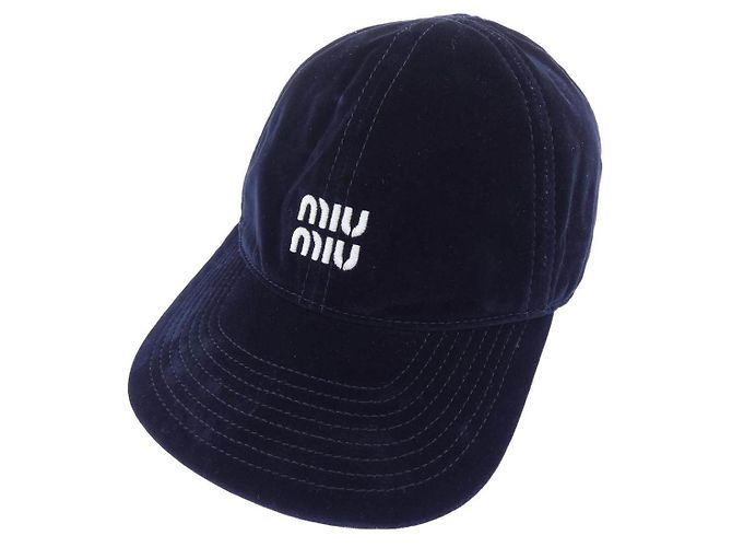 Cappellino da baseball in velluto Miu Miu