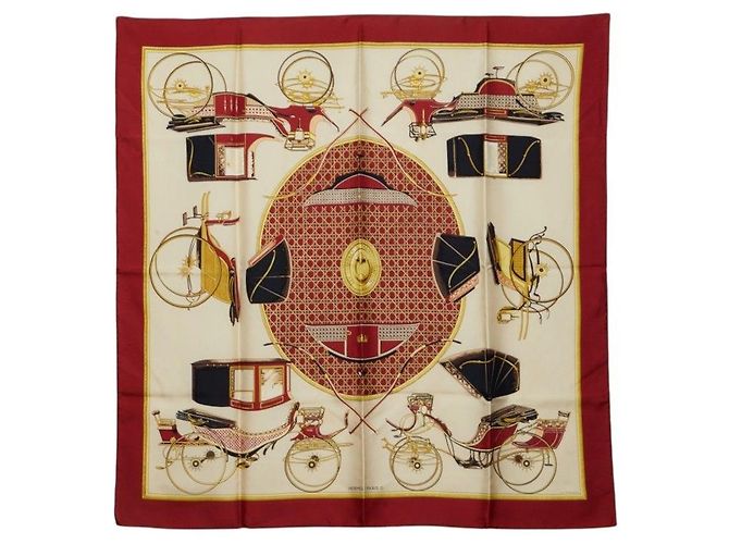 Hermès Lenço de seda Hermes LES VOITURES A TRANSFORMATION