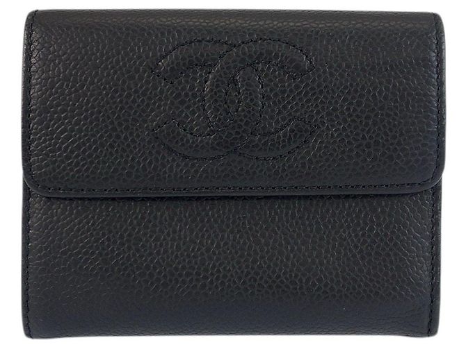 Portefeuille en cuir Chanel Coco Mark