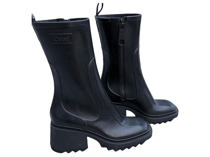 Stivali Chloé da donna Nero Gomma