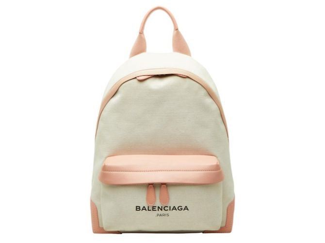Everyday Mochila Balenciaga para mulher em rosa e branco