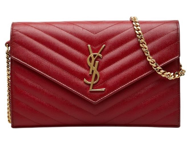 Autre Marque Borsa a tracolla con catena Saint Laurent Cassandra Envelope Wallet