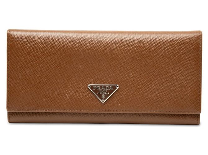 Portafoglio lungo Prada in pelle Saffiano