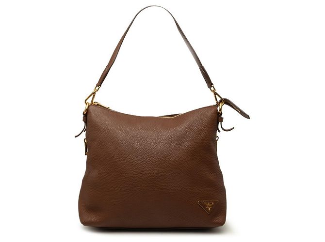Borsa a tracolla Prada con placca logo triangolare