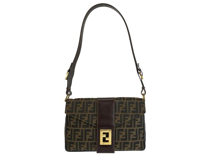 Bolsa de Ombro Fendi Zucca