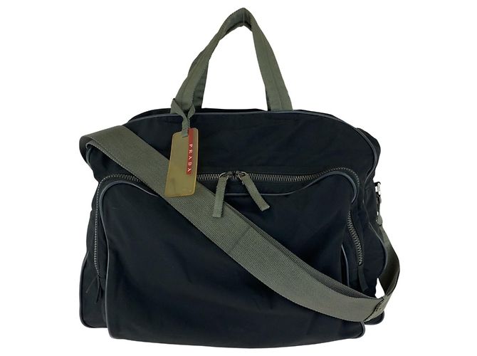 Autre Marque Borsa Boston Pradasports in nylon nero