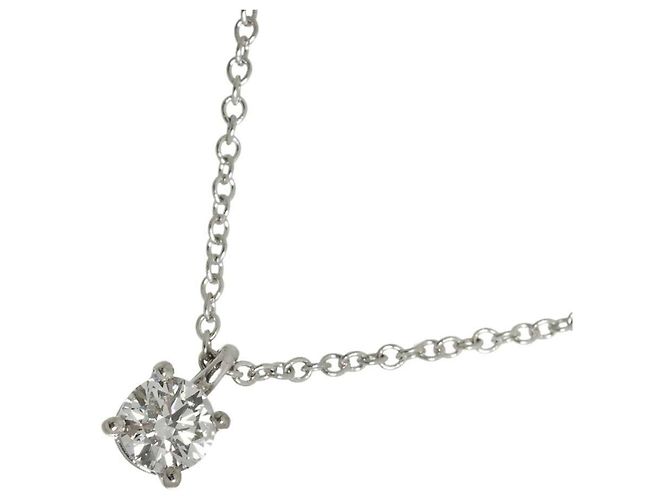 Autre Marque Tiffany & Co. Solitär-Diamant-Halskette