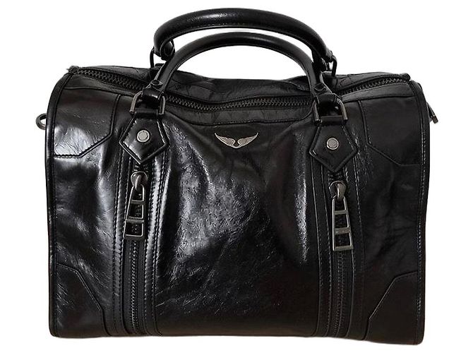 Zadig & Voltaire Sac Sunny en cuir noir