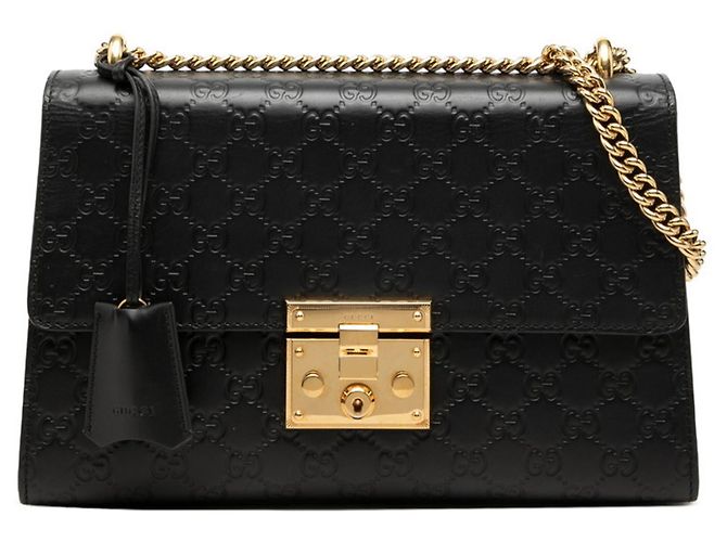 Padlock Borsa a tracolla Gucci Guccissima con catena e lucchetto