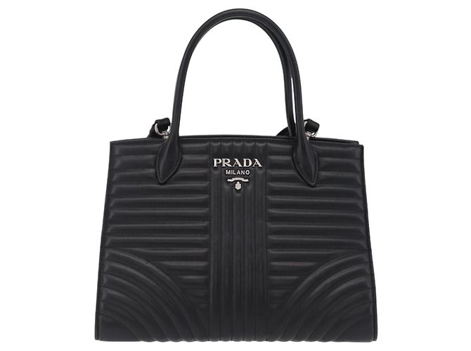 Prada Double Zip Diagramme Quilted Leather Small