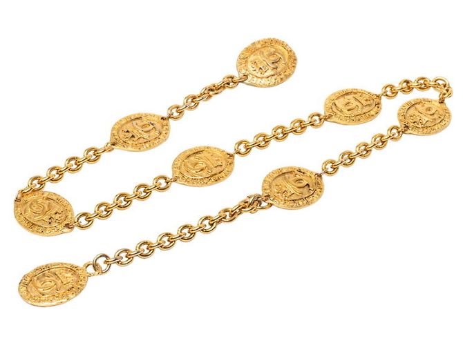 Chanel Vintage Coco Mark vergoldeter Kettengürtel