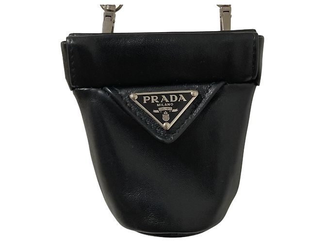 Mini Bolsa de Colar em Couro Nappa Prada