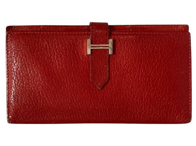 Hermès Hermes Bearn Soufflé Leather Bi-fold Wallet