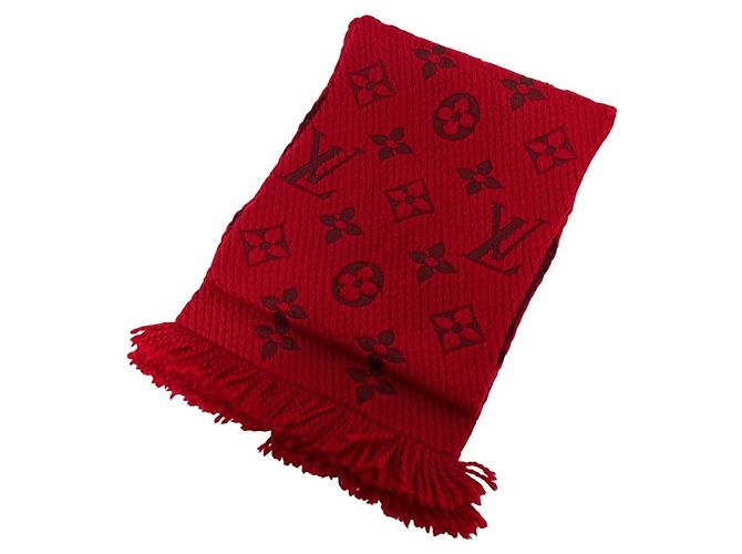 Estola Louis Vuitton Ruby Monogram em lã e seda
