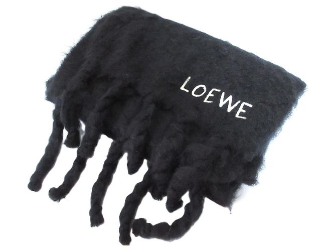 Stola in mohair nera Loewe