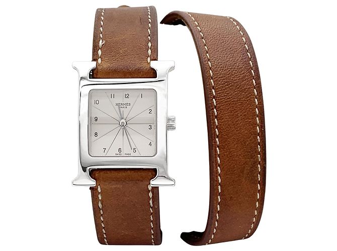 Relógio Feminino Hermès, "Heure H", aço, petit modèle.