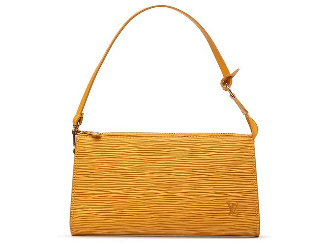 Bolso de hombro Louis Vuitton Epi Pochette Accessoires Amarillo