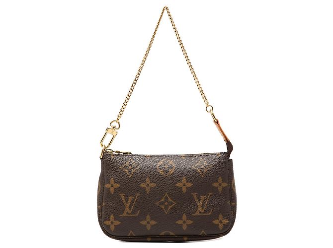 Louis Vuitton Monogram Mini Pochette Accessoires Handtasche Braun
