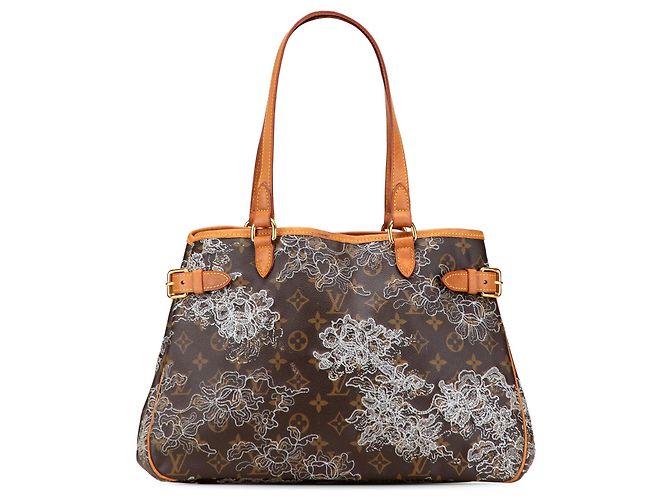 Sac cabas horizontal Louis Vuitton Monogram Dentelle Batignolles marron