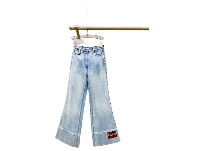 Vaqueros flare Gucci en denim azul