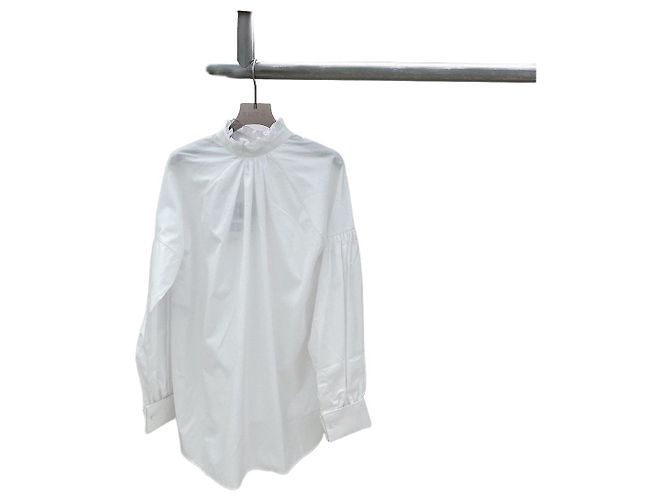 Dior White Lace Collar Shirt