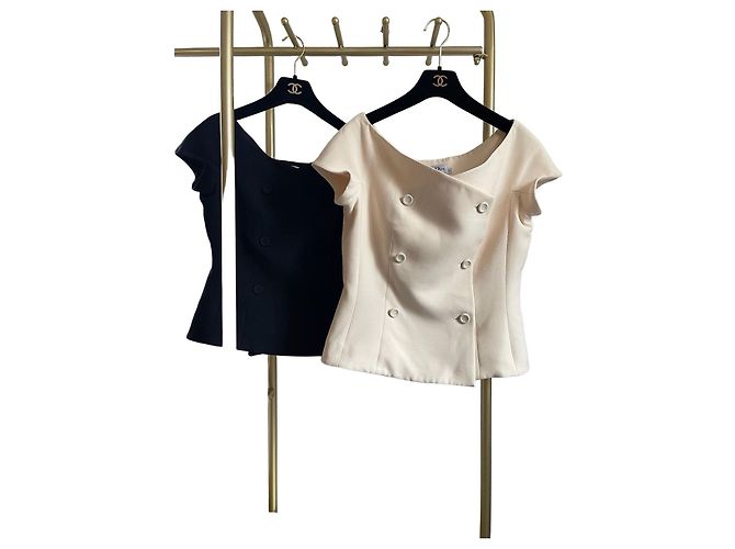Top de Um Ombro Dior em Seda Bege