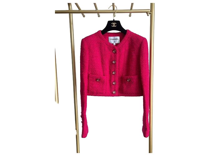 Chanel 21K Tweed Jacke Rosa