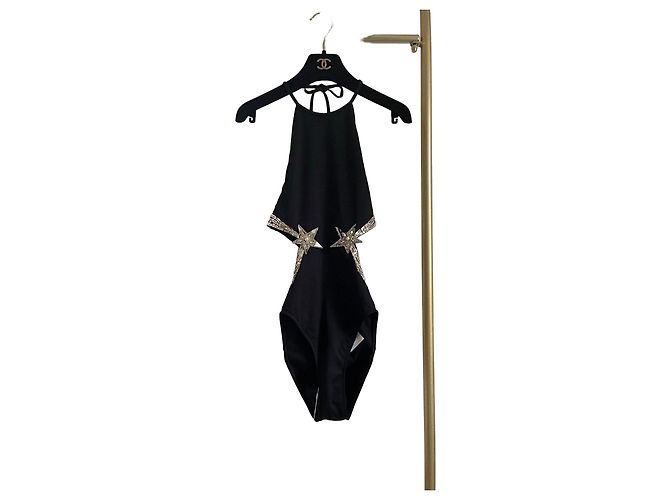 Chanel 24C Bademode schwarz Lycra