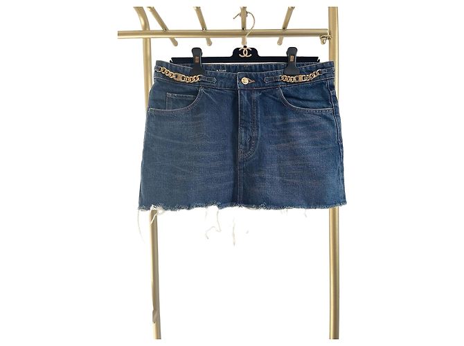 Céline Denim Skirt Arc de Triomphe Blue