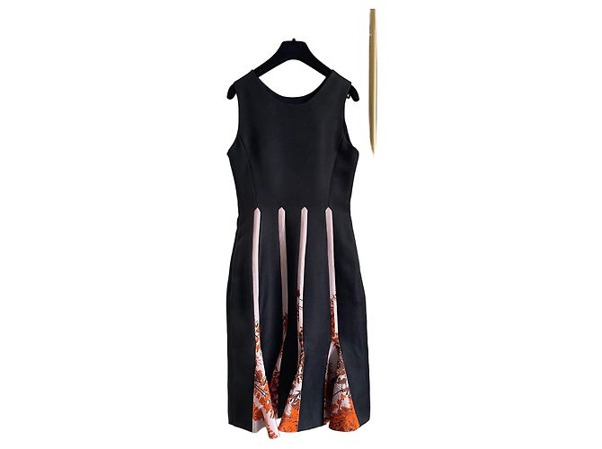 Dior Kleid in Bubble Tulpen Silhouette Schwarz Polyester