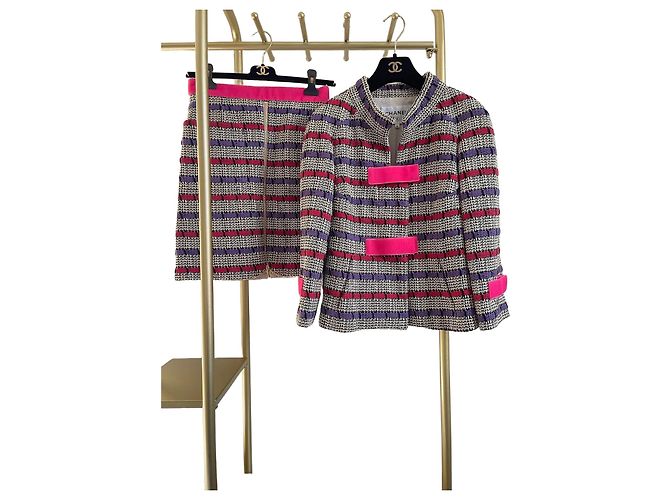 Chanel Ecru Tweed Jacket Size 36