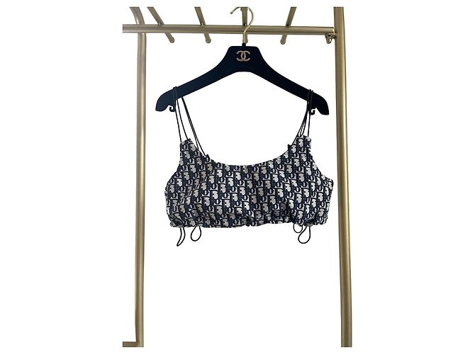 Dior Oblique Monogram Cotton Camisole with Chain Straps