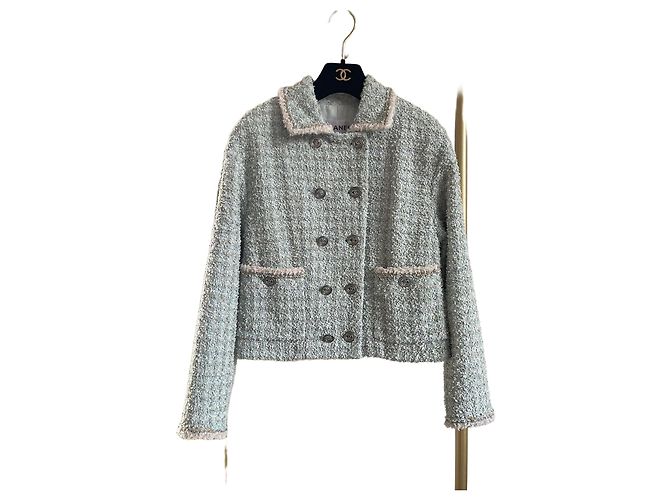 Giacca Chanel 20P in tweed verde