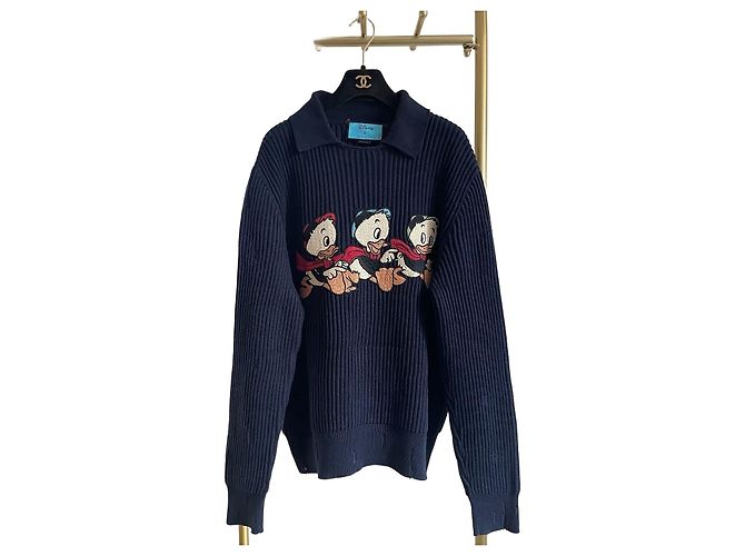 Gucci Disney x Gucci Donald Duck Strickpullover Navy Wolle