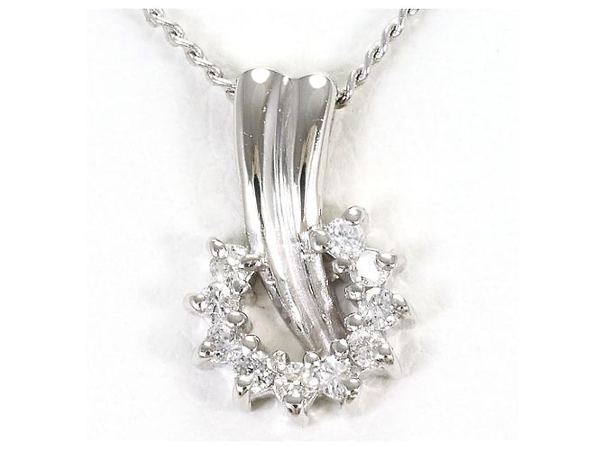 Autre Marque Platin-Halskette PT850 mit Diamant