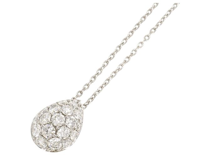 Autre Marque Colar de platina com diamante