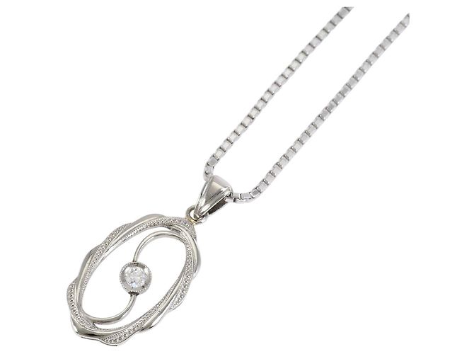Autre Marque Colar Pm Platinum PT850 com Diamante