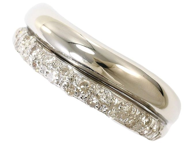 Autre Marque Anillo Alianza de Platino con Diamante