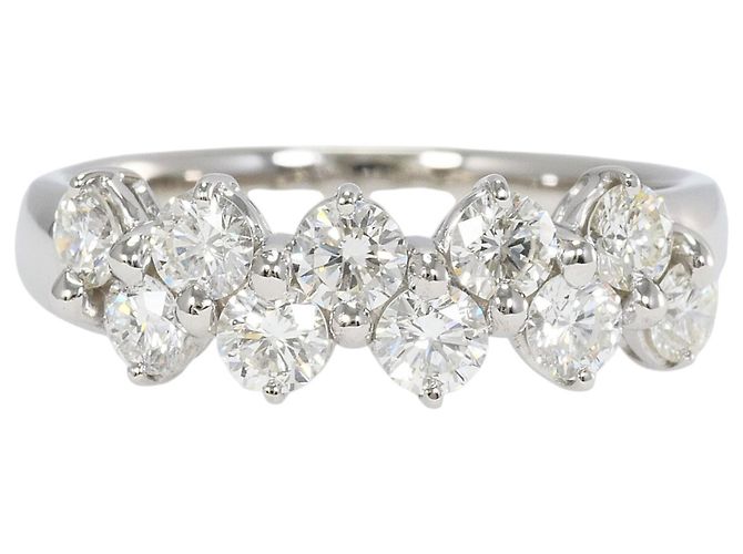 Autre Marque Platinum Diamond Band Ring