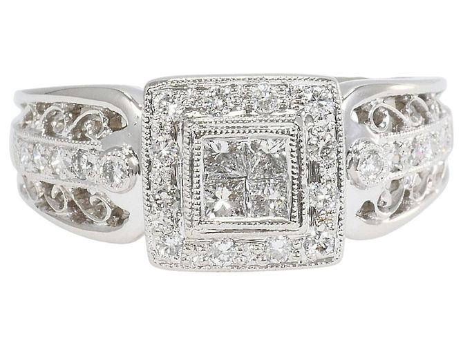 Autre Marque Platin-Diamant-Bandring
