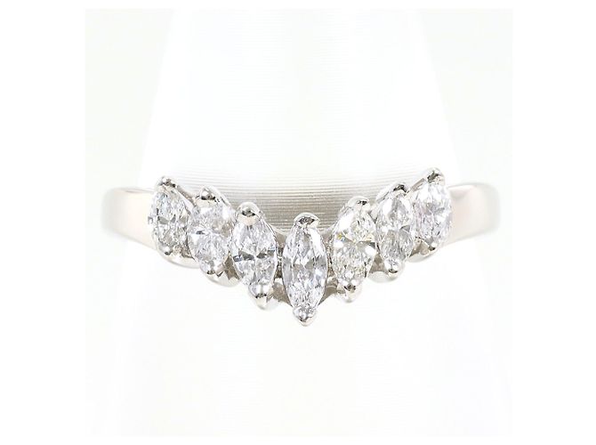 Autre Marque Anillo alianza de platino con diamante