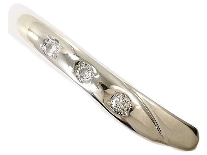 Autre Marque Anillo Alianza de Platino con Diamante