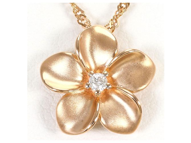 Autre Marque Collana in oro rosa 14K con diamante