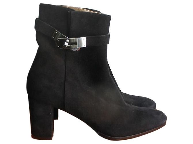 Hermès Saint Germain Stivaletti in camoscio nero