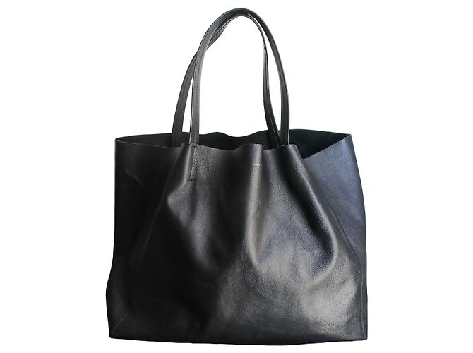 Céline Celine Mala Cabas Couro Preto