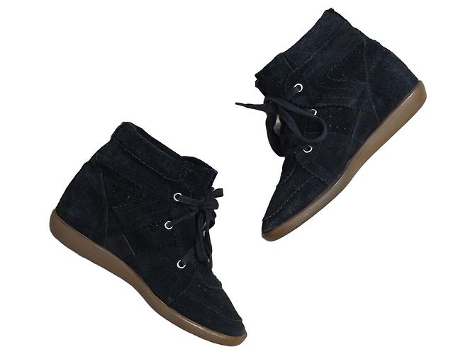 Isabel Marant Bobby Baskets Montantes Daim Noir