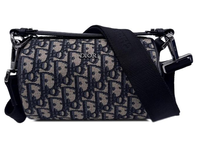 Bolso Roller Messenger Mini Oblique Canvas Azul Dior