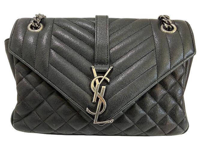 Autre Marque Saint Laurent College Borsa a tracolla in pelle nera