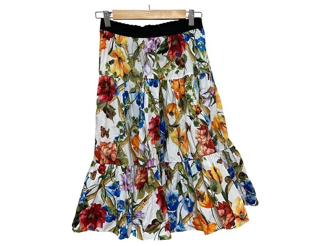 Dolce & Gabbana Dolce&Gabbana Flower Insect Pattern Long Skirt